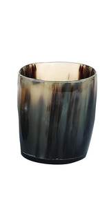 Gobelet en verre court en corne de buffle naturelle, poli et lisse, écologique, avec un design moderne et une finition extérieure lisse pour un service élégant - Product Image 6