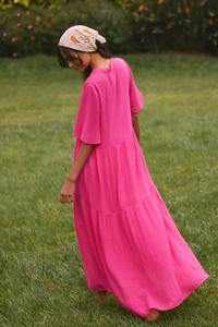 ชุดเดรสยาวผ้าเรยอนสำหรับผู้หญิงชุดเดรสยาวคอลเลกชั่นชุดเดรสคาฟตันสำหรับใส่ไปทะเลฤดูร้อน - Product Image 6