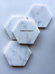 Luxurious Atelier Square Marble Wood Tea <b>Table</b>/Bar <b>Coasters</b> Set Handcrafted for Beer Cans & Bar Glasses Elegant Mats & Pads - Product Image 3