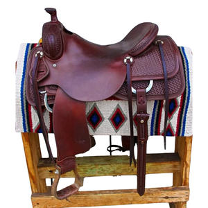 อานม้าหนังแบบตะวันตกที่สมบูรณ์แบบสำหรับเส้นทางปศุสัตว์และอานม้า - Product Image 1