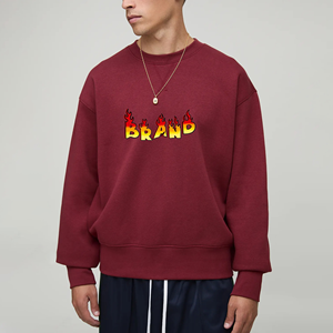 OEM/ODM 450GSM <b>Oversized</b> <b>men's</b> Sweatshirt Custom Printed logo Thick <b>Men's</b> Crewneck cotton <b>Fleece</b> <b>hoodies</b> & sweatshirt for <b>man</b> - Product Image 4