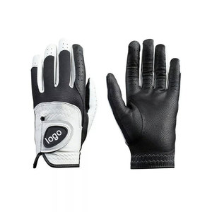 Premium Quality Men's Golf Gloves Customizable Logo Embroidered <b>Hand</b> <b>Grips</b> Sheepskin Leather Weather Resistant - Product Image 1