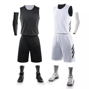 100% Polyester col en v réversible Jersey Shorts ensemble séchage rapide respirant maille matériel personnalisé uniformes de basket-ball pour les équipes - Product Image 2