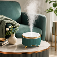 Humidificateur d'air intelligent à arrêt automatique 3 vitesses, 500 ml, rechargeable par USB, diffuseur d'arômes ultrasonique, minuterie 6h, humidificateur d'air portable