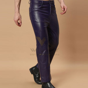 Pantalones de Cuero para Hombre, Elegantes y con Ajuste Elástico, Capa Interior Transpirable, Acabado Duradero, Diseño Ligero, Ideales para la Moda - Product Image 4