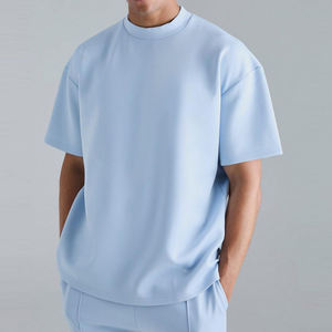Camiseta de Cuello Redondo de Manga Corta para Hombre, 100% Algodón, Tejido de Punto, Lavado Vintage, Corte Regular, Impresión Digital, Alta Calidad 2025 - Product Image 2