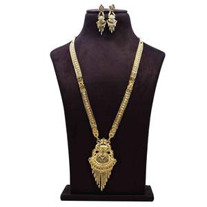 Bijoux en plaqué or 14K 18K 24K de mode en gros, colliers longs de formage, bijoux de conception traditionnelle, bijoux en laiton rempli d'or - Product Image 1