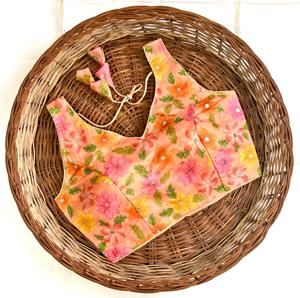 Chemisier formel moderne pour l'été Fleur imprimée 3-D avec travail de fil et Sequnce Front Open Beautiful Knot Pattern - Product Image 2