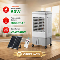 Ventilateurs de refroidissement d'air évaporatif commerciaux, refroidisseur évaporatif commercial haute capacité avec 9 vitesses de ventilation pour serre
