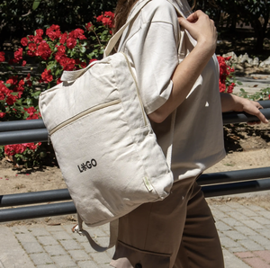 Custom Organic Cotton Laptop <b>Backpack</b> - Product Image 6