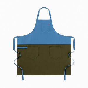 Tablier de cuisine en cuir commercial avec doublure en toile, poches de rangement intégrées, design unisexe pour restaurant et bar - Product Image 5