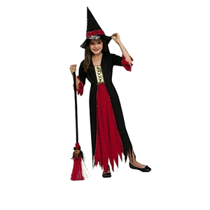 Vestito perfetto per bambini Costume Cosplay da strega rossa per Halloween e fantasia - Product Image 1