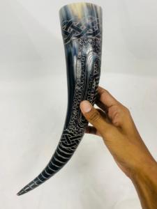 Auténtico Cuerno para Beber Hecho a Mano, Inspirado en los Vikingos, Estilo Animal, para Amantes de la Cerveza, la Hidromiel o el Vino - Product Image 4