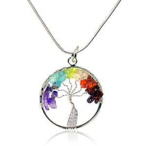 Fourniture directe d'usine de collier pendentif arbre de vie avec des pierres précieuses naturelles pour l'énergie spirituelle et l'approvisionnement en gros - Product Image 6
