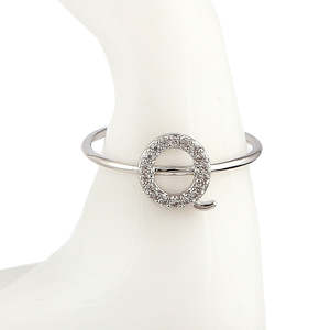 Anillo de Dedo con Letras del Alfabeto para Mujer - Plata - Plateado - Product Image 2