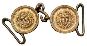2024 vente chaude de haute qualité 100% laiton extérieur Logo décoratif méduse boucles de ceinture napoléoniennes - Product Image 5
