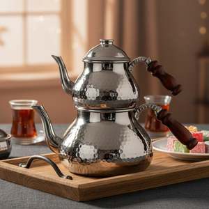 Pot à eau en cuivre Karaca, théière en métal avec couvercle pour le thé, les boissons, l'eau, cadeaux pour restaurants et hôtels, logo personnalisé, carafe domestique, bouilloire - Product Image 1