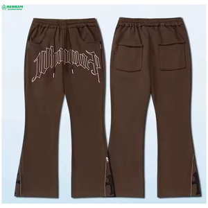 Pantalon de survêtement vintage personnalisé Behram pour homme, coupe large, style streetwear, avec cordon de serrage et taille élastique, imprimé soleil et lune - Product Image 6