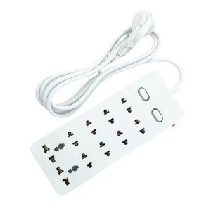 Ominsu ซ็อกเก็ตเสริม2500W พร้อมซ็อกเก็ตอเนกประสงค์2ตัวและซ็อกเก็ตสองขา8ตัวและสายไฟขนาด2.5ม.-สีขาว - Product Image 1