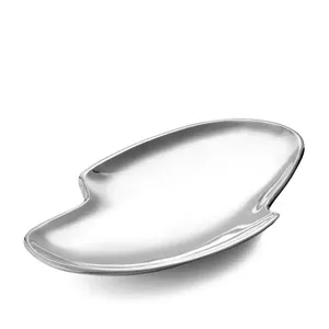 Ensemble de 2 plateaux design décoratifs modernes faits à la main plaqué or forme personnalisée plateau de service mariages fait à la main nouvel aluminium - Product Image 2