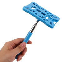 Barrière de contrôle d'accès télescopique portable en acier inoxydable rétractable 20/60 cm pour garage, usage domestique et extérieur, avec lecteur de carte de stationnement