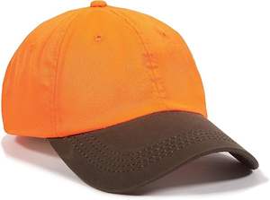Waxed Canvas Orange Brown Baseball Cap Adjustable Trucker <b>Hat</b> - Product Image 6