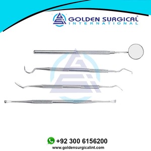 Kit d'outils dentaires manuels en acier inoxydable 4 pièces ensemble de grattoir à dents à usage personnel Instruments chirurgicaux pour dentistes - Product Image 5