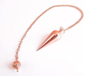 Venta caliente péndulo en forma de cono de Metal de cobre para colgante de curación para adivinación de radiestesia cono puntiagudo Reiki a la venta ágata Soha - Product Image 1
