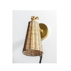 Hot sale wall Lamp Rattan wall Lights with Handmade <b>rope</b> Woven shade for Home Decor Light Fixtures for home decor - Product Image 2