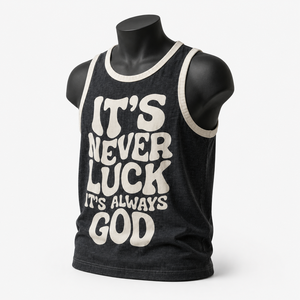Camiseta sin Mangas de Algodón Negra para Hombre con Estampado de Letras Blancas, Cuello Redondo, Estilo Casual - Product Image 3