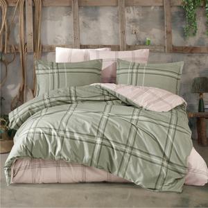 Ensemble de housse de couette chic Capella V1 vert double taille avec design Ranforce - Product Image 1