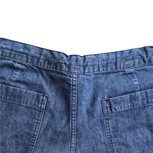 Pantalones cortos de mezclilla de tiro bajo para mujer de Color azul algodón 100% personalizado de alta calidad superior superventas con estilo recto, pantalones cortos - Product Image 6