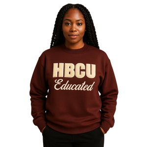 HBCU-Sudadera de Cuello Redondo Maroon DST, Suéter Personalizado con Bordado de Chenilla, Ropa de Hermandad Griega Delta Divine Nine - Product Image 1