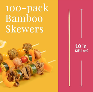 Brochettes en bambou pour barbecue, grillades et repas de fête, bâtonnets en bois écologiques - Product Image 1