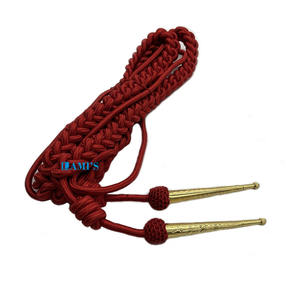 Cordón de vestido Aiguillette ceremonial de alta calidad, cordón de hombro uniforme de alambre blanco con dos puntas - Product Image 2