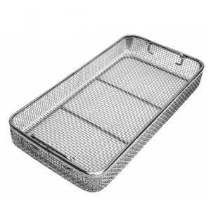 Plateau en maille métallique, panier de stérilisation pour instruments chirurgicaux et dentaires, support de rangement en acier inoxydable, plateau médical homologué CE SURGINEXA - Product Image 3