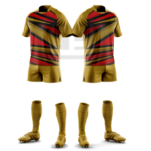 Uniforme de Rugby con Estampado Digital Personalizado, Pantalones Cortos, 100% Poliéster, Ligero, Transpirable, Antibacteriano, Resistente al Viento, Deportivo - Product Image 3