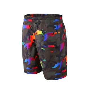 Shorts de sport légers pour hommes, séchage rapide, avec cordon de serrage, pour la natation, design sublimé écologique et uni - Product Image 2