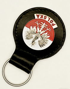 Llavero de Cuero Genuino con Emblema del Águila de Polonia, Llavero de Metal con Logotipo Personalizado de la Bandera de Polonia para Regalo de Recuerdo - Product Image 4