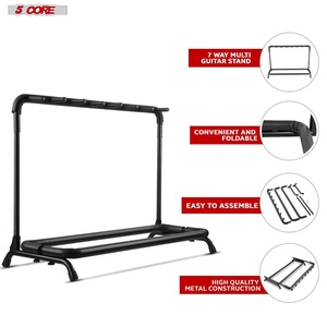 Support de sol pour 5 guitares, 7 emplacements réglables, pour guitares Flying V - Product Image 2