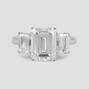 ชุดแหวนหมั้นเพชรมรกตสวยงามเครื่องประดับเจ้าสาวสีทอง18K - Product Image 6