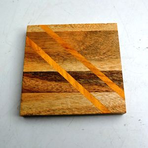 แผ่นรองแก้วหินแถบเรซินแบบไขว้สี่ชิ้นสินค้าแฮนด์เมดคุณภาพสูง - Product Image 3