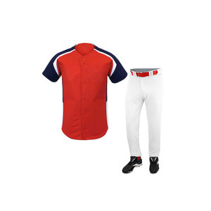Venta caliente de los hombres por encargo de 6 botones de béisbol Jersey transpirable uniforme conjunto con la impresión para los jugadores de béisbol - Product Image 6