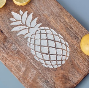 Craft Emporium Exquisitely Designed Wood Chopping Board Superior Handcrafted Rectangular with Resin Inlay - Product Image 2