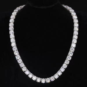 Bracelet tennis en argent sterling 925 plaqué rhodium, moissanite, VVS, glacé, hip hop, chaîne orthodoxe de luxe, cadeau et fête - Product Image 4