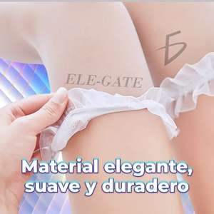 Calze Estive da Ragazza Sottili in Nylon Trasparente, Antiembolismo, Termiche, a Rete e a Tinta Unita, in Spandex Sottile con Pizzo - Product Image 5