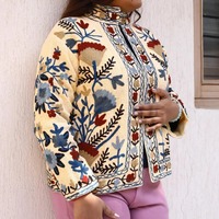Veste pour femme en broderie Suzani, veste florale, veste vintage Kantha faite à la main, veste kimono de créateur pour filles, bohème