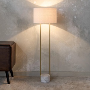 Modern Luxury Living Room Home Decor Elegant <b>Mushroom</b> Shape White Fabric Floor Lamp Stylish Golden Stand LED for Home Office Use - Product Image 6