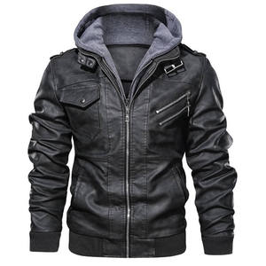 Chaqueta de Cuero para Hombre y Mujer, Nueva Moda, Resistente al Viento, Ecológica, Transpirable, Cuello Alto, Logotipo Frontal, Estilo Vintage, Invierno - Product Image 5