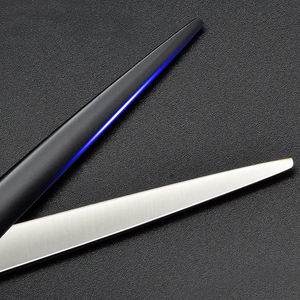 Ciseaux de coupe de cheveux de la meilleure qualité Ciseaux de coupe de cheveux extra pointus en acier inoxydable enduit de couleur noire avec pochette en cuir - Product Image 6